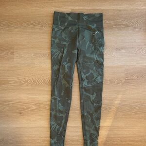 Gymshark Green Camouflage Leggings